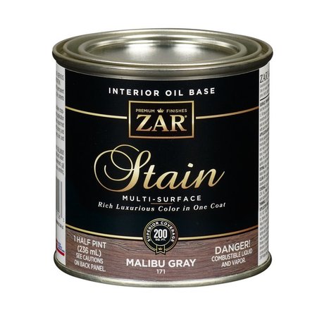 ZAR Solid Malibu Gray Oil-Based Polyurethane Wood Stain 0.5 pt 17106